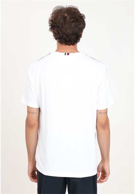 White Global Stripe short sleeve t-shirt for men TOMMY HILFIGER | MW0MW36207YBRYBR